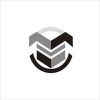 impresión diseño letra metro logo para tu marca y identidad vector