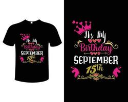 Birthday T-Shirt Design Vector template