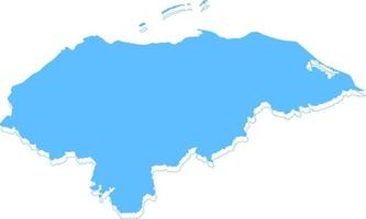 Honduras vector map.Hand drawn minimalism style.