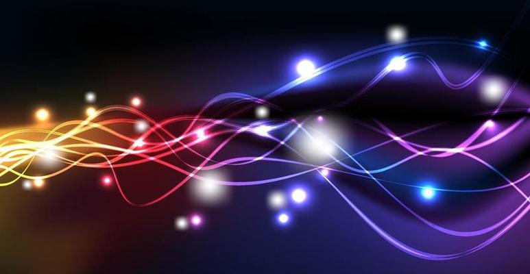 Abstract festive background with equalizer light effect and glowing lights.