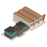 3D modern school or university. Isometric modern office building and architecture. png