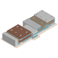 3D modern school or university. Isometric modern office building and architecture. png