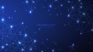 Abstract Digital Technology Background with Network Connection Lines vector