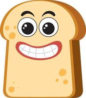 Bread with facial expression vector