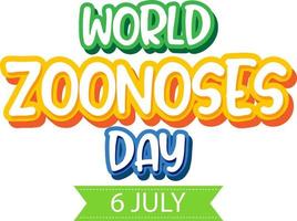 World zoonoses day banner design vector