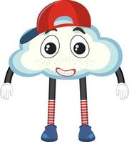 Cloud with facial expression vector