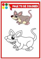 coloring book for kids. rat vector