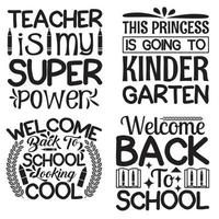 Back To School T-shirt Design Bundle vector