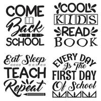 Back To School T-shirt Design Bundle vector