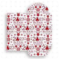 Chinese new year 2023 lucky red envelope money packet for the year of the Rabbit vector