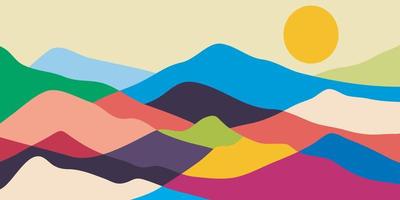montañas color, translúcido ondas, resumen vaso forma, moderno fondo, diseño vector ilustración para tu proyecto