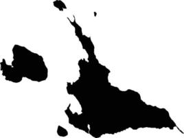 silueta del mapa del país de Japón, mapa de miyako jima vector