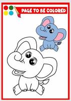 coloring book for kids. elephant vector