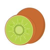 Kiwi vector fruits illustration animated in flat cartoon graphic illustration