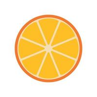 plano naranja rebanada icono clipart vector diseño