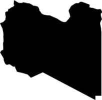 Africa Libya map vector map.Hand drawn minimalism style.