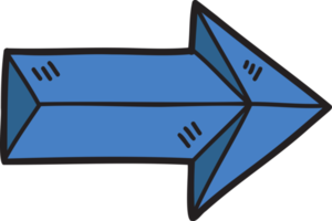 arrow doodle illustration on transparent background png