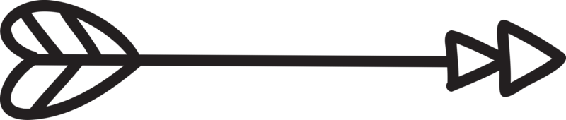 freccia scarabocchio illustrazione su trasparente sfondo png