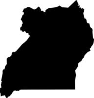 Africa Uganda map vector map.Hand drawn minimalism style.