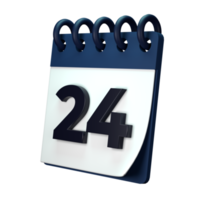 Daily calendar plan icon with number 3D rendering isolated on white background. Ui UX icon design web and app trend png