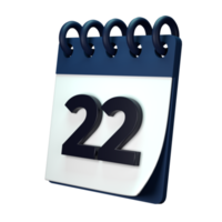 dagelijks kalender plan icoon met aantal 3d renderen geïsoleerd Aan wit achtergrond. ui ux icoon ontwerp web en app neiging png