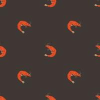 Seamless Pattern With Shrimp. The Concept Of A Seafood Store, A Restaurant Menu, A Print For Clothes And More. vector