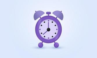 unique realistic alarm clock hands render icon 3d design isolated on vector