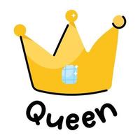 Check out this unique sticker of queen vector