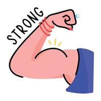 Strong woman sticker is ready for web and apps use vector