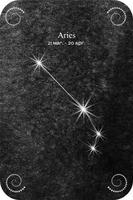 Watercolor zodiac sign Aries in the shape of Star Constellation on dark black background. vector