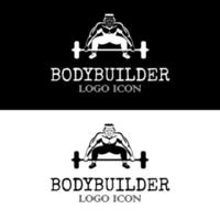 carrocero en gimnasio es consiguiendo Listo a hacer un peso muerto Perfecto para fuerte hombre club logo diseño vector