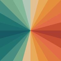 70s retro rainbow rays vector background