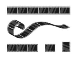 Film strip set of vector flat elements