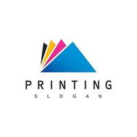 Digital Print Logo Design Template Using Paper Icon vector