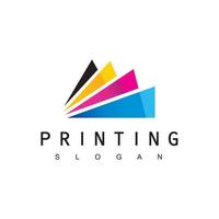 Digital Print Logo Design Template Using Paper Icon vector