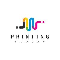 Digital Print Logo Design Template vector