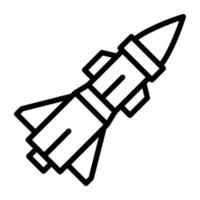 Modern line icon of a rocket vector