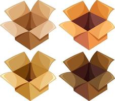 Set of carton box vector