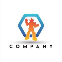 robot creador logo vector