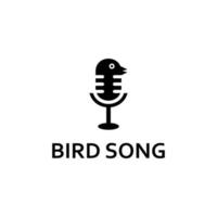 singing bird abstract logo design vector