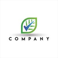 Check Plant Logo. Leaf Logo vector