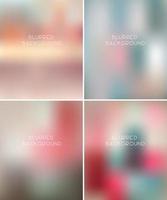 Set of blurred backgrounds vector