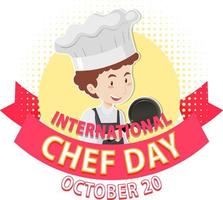 Interntional chef day banner template vector