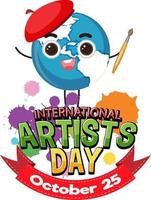 International Artists Day Banner Design vector