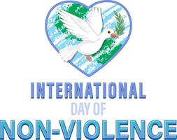 diseño del cartel del día internacional de la no violencia vector