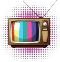 Old vintage television isolated vector