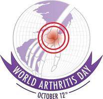 World Arthritis Day Poster Design vector