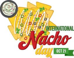 diseño de banner del día internacional de nacho vector