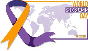 diseño de banner del día mundial de la psoriasis vector