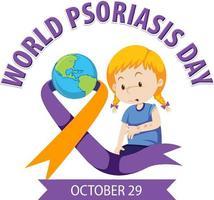 cartel del día mundial de la psoriasis vector